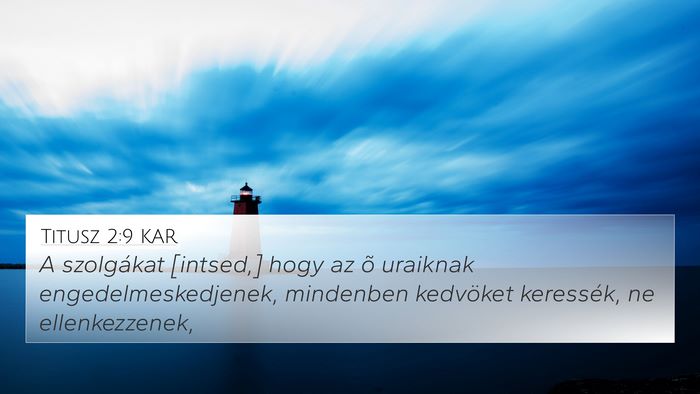 Titusz 2:9 KAR Bible Verse Image