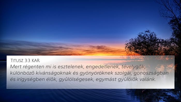 Titusz 3:3 KAR Bible Verse Image