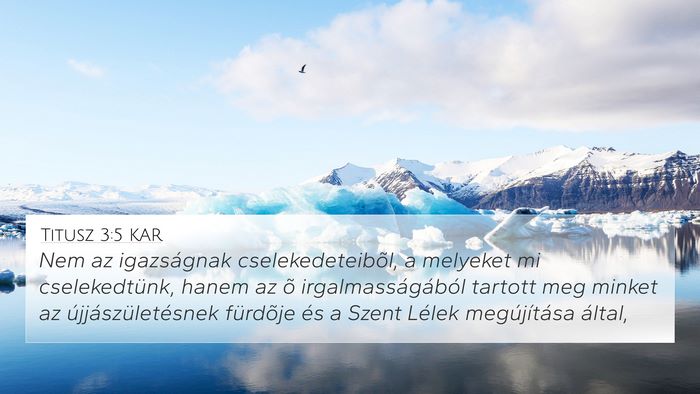Titusz 3:5 KAR Bible Verse Image