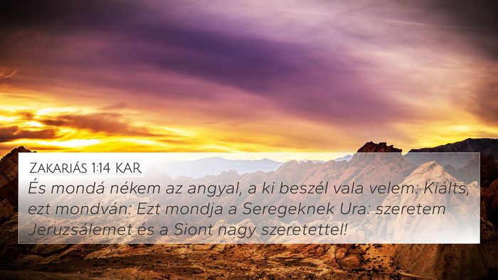 Zakariás 1:14 KAR Bible Verse Image