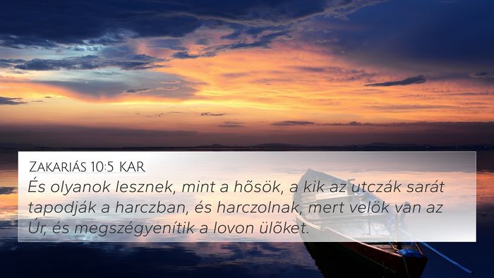 Zakariás 10:5 KAR Bible Verse Image