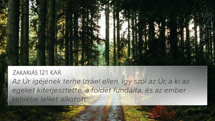 Zakariás 12:1 KAR Bible Verse Image