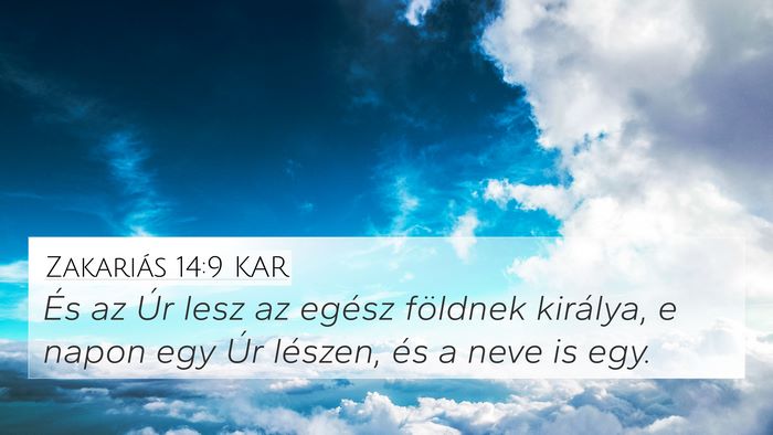 Zakariás 14:9 KAR Bible Verse Image