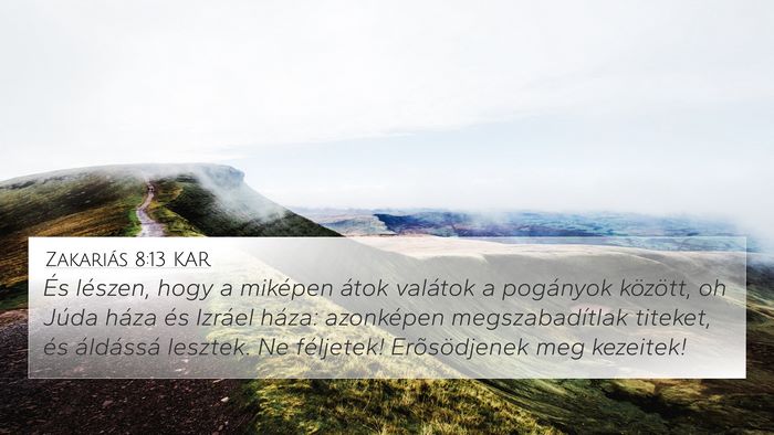 Zakariás 8:13 KAR Bible Verse Image
