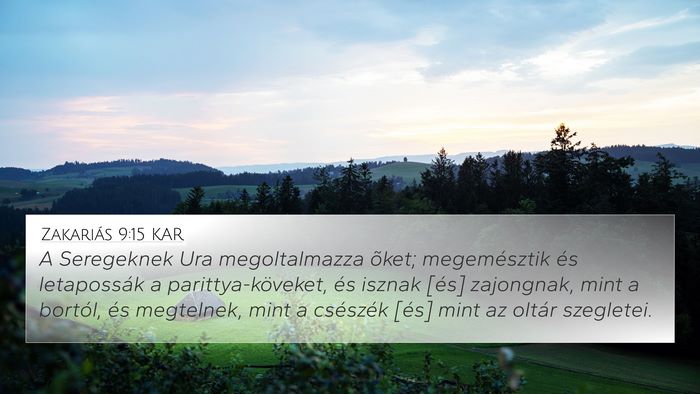 Zakariás 9:15 KAR Bible Verse Image