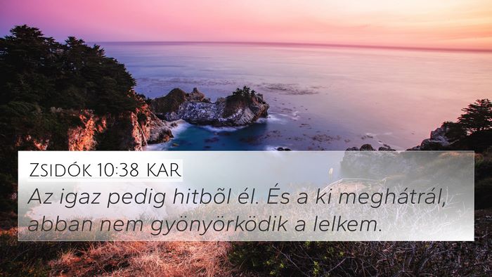 Zsidók 10:38 KAR Bible Verse Image