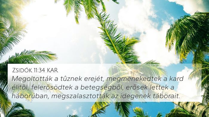 Zsidók 11:34 KAR Bible Verse Image