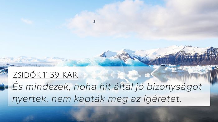 Zsidók 11:39 KAR Bible Verse Image
