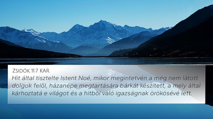 Zsidók 11:7 KAR Bible Verse Image