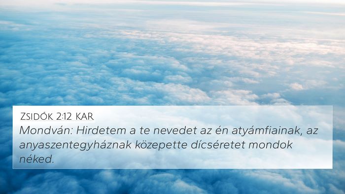 Zsidók 2:12 KAR Bible Verse Image