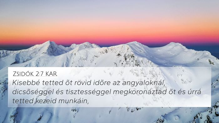 Zsidók 2:7 KAR Bible Verse Image