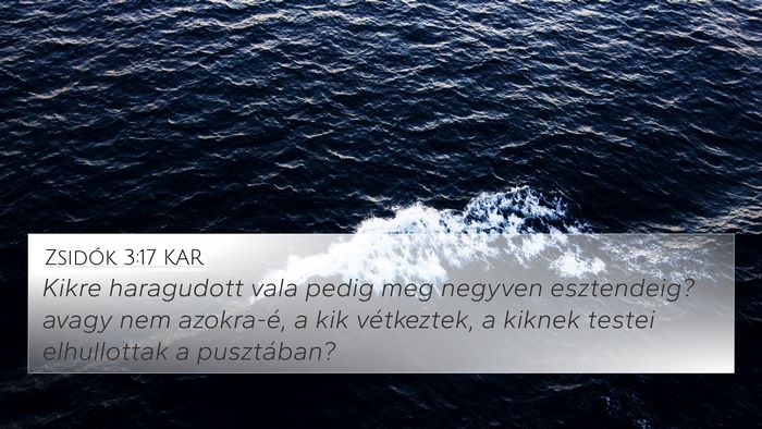 Zsidók 3:17 KAR Bible Verse Image