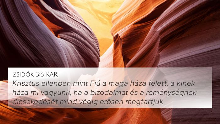 Zsidók 3:6 KAR Bible Verse Image