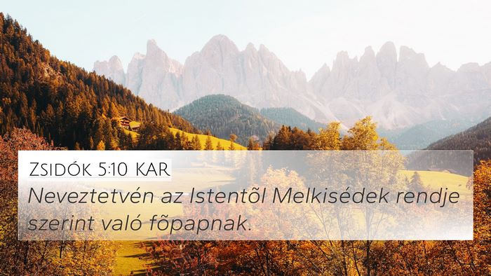 Zsidók 5:10 KAR Bible Verse Image