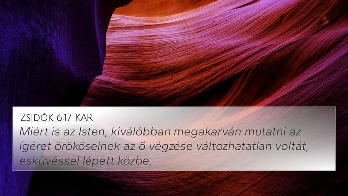Zsidók 6:17 KAR Bible Verse Image