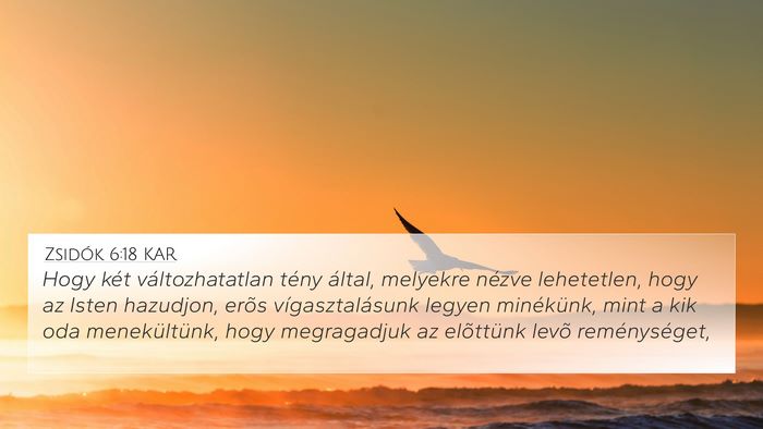 Zsidók 6:18 KAR Bible Verse Image