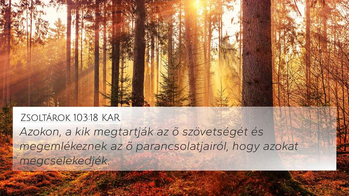 Zsoltárok 103:18 KAR Bible Verse Image