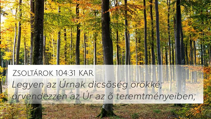 Zsoltárok 104:31 KAR Bible Verse Image