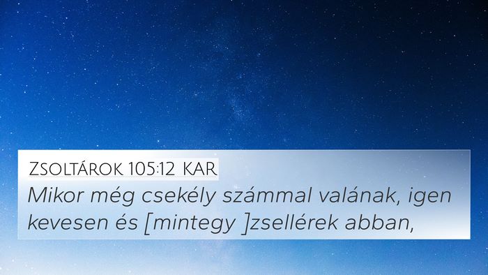 Zsoltárok 105:12 KAR Bible Verse Image