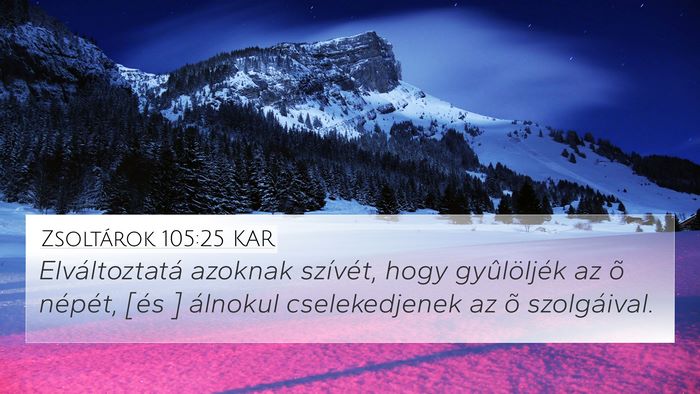 Zsoltárok 105:25 KAR Bible Verse Image