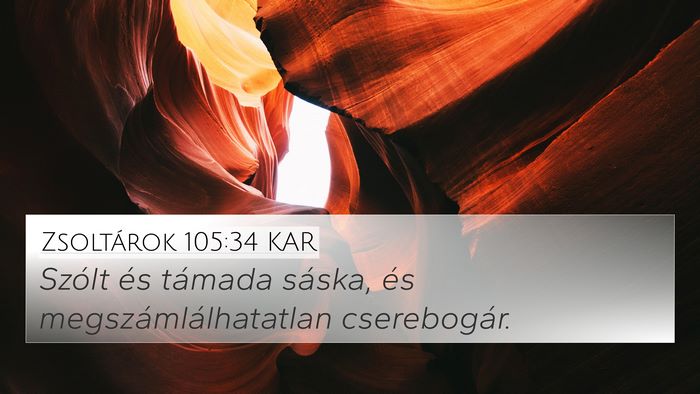 Zsoltárok 105:34 KAR Bible Verse Image