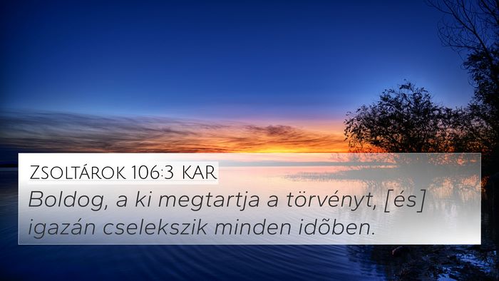 Zsoltárok 106:3 KAR Bible Verse Image