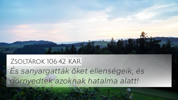 Zsoltárok 106:42 KAR Bible Verse Image