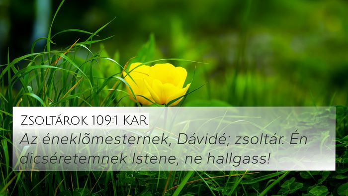 Zsoltárok 109:1 KAR Bible Verse Image