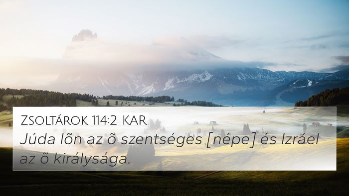 Zsoltárok 114:2 KAR Bible Verse Image