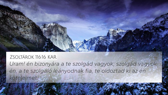 Zsoltárok 116:16 KAR Bible Verse Image