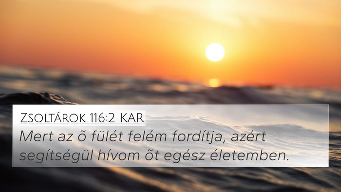 Zsoltárok 116:2 KAR Bible Verse Image