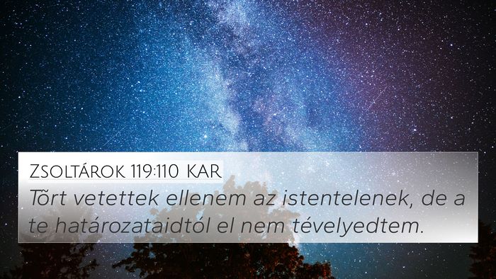 Zsoltárok 119:110 KAR Bible Verse Image