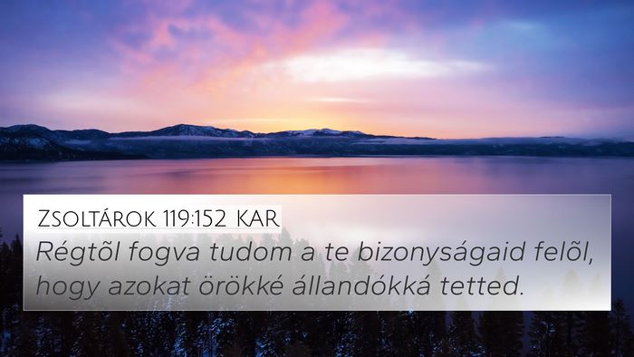 Zsoltárok 119:152 KAR Bible Verse Image