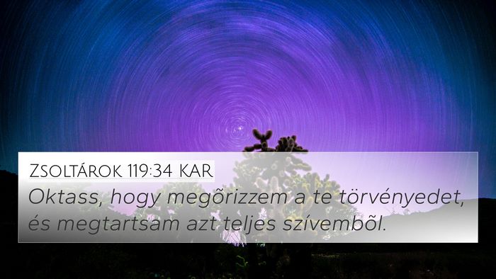 Zsoltárok 119:34 KAR Bible Verse Image