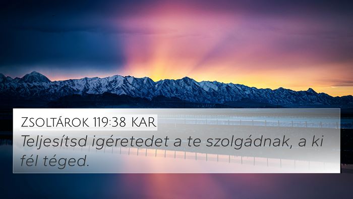Zsoltárok 119:38 KAR Bible Verse Image