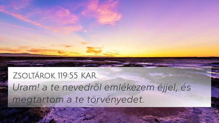 Zsoltárok 119:55 KAR Bible Verse Image