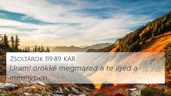 Zsoltárok 119:89 KAR Bible Verse Image