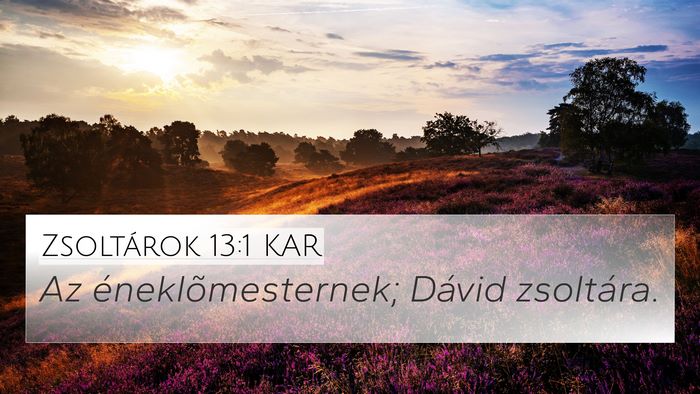 Zsoltárok 13:1 KAR 4K Wallpaper - Az éneklõmesternek; Dávid - 4K Wallpaper Bible Verse