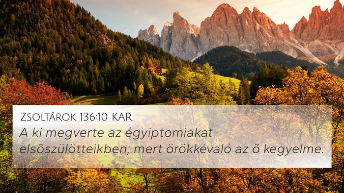 Zsoltárok 136:10 KAR Bible Verse Image