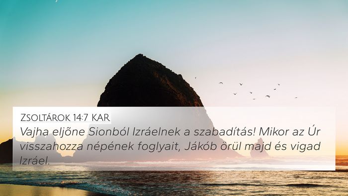 Zsoltárok 14:7 KAR Bible Verse Image