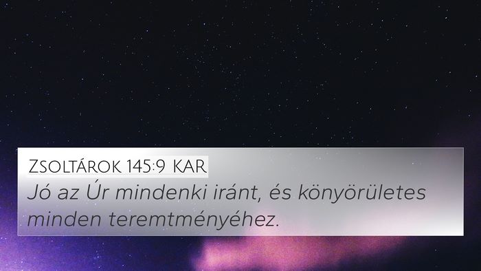 Zsoltárok 145:9 KAR Bible Verse Image