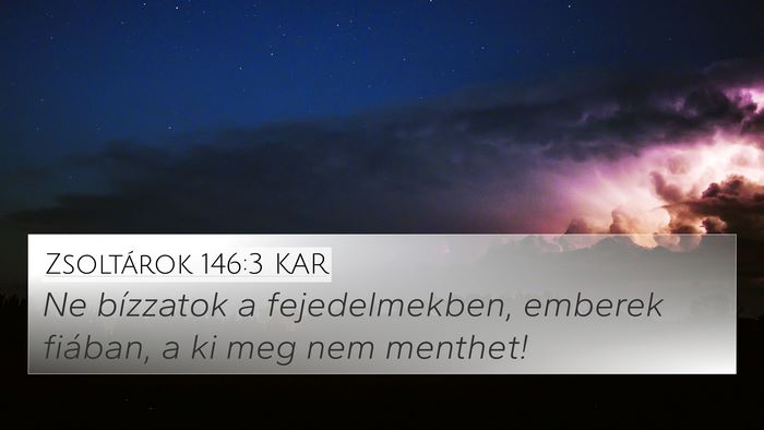 Zsoltárok 146:3 KAR Bible Verse Image