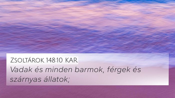 Zsoltárok 148:10 KAR Bible Verse Image