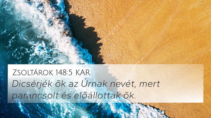 Zsoltárok 148:5 KAR Bible Verse Image