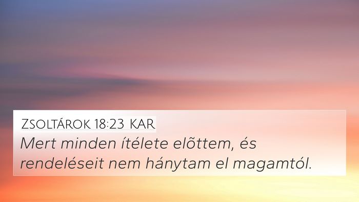 Zsoltárok 18:23 KAR Bible Verse Image