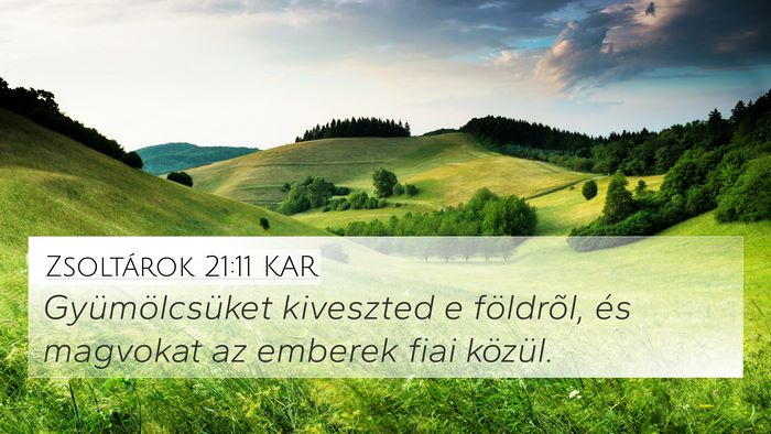 Zsoltárok 21:11 KAR Bible Verse Image