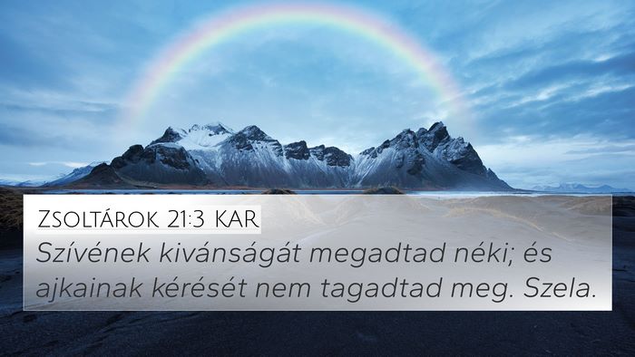 Zsoltárok 21:3 KAR Bible Verse Image