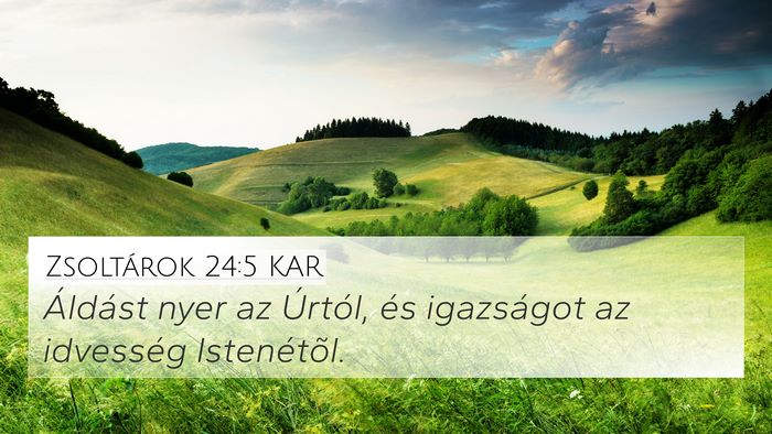 Zsoltárok 24:5 KAR Bible Verse Image
