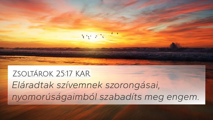 Zsoltárok 25:17 KAR 4K Wallpaper - Eláradtak szívemnek szorongásai, - 4K Wallpaper Bible Verse