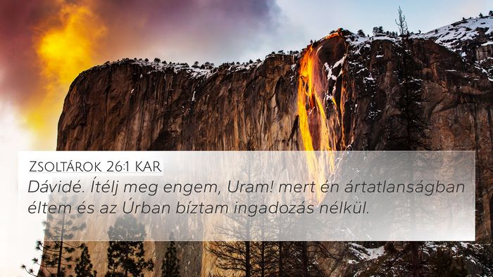 Zsoltárok 26:1 KAR Bible Verse Image